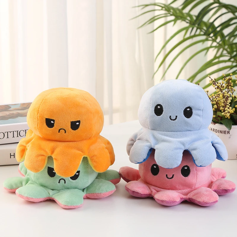 

pulpo Octopus stuffed mood Reversib oktopus double-sided Garden Cabinet Toys Food-Grade Recommend Newest Toy Classic fidget
