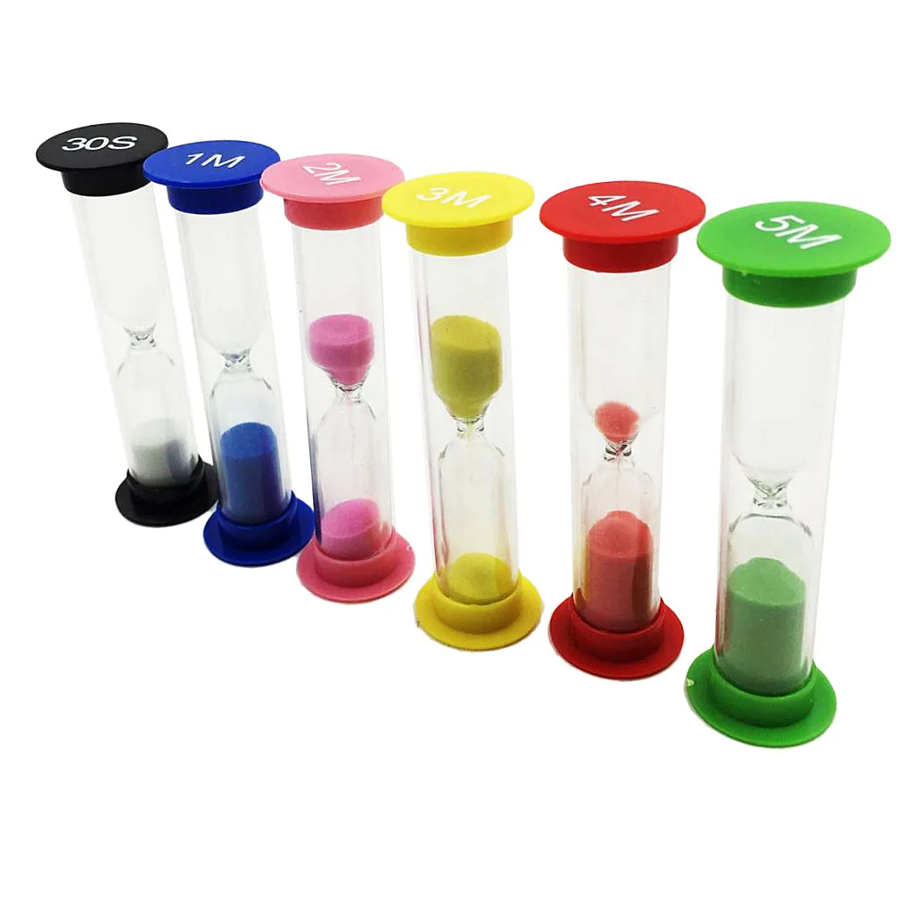 6 Colors Home Decor Desktop Sand Clock 1 2 3 4 5 Mins 30s Hourglass Timer | Дом и сад