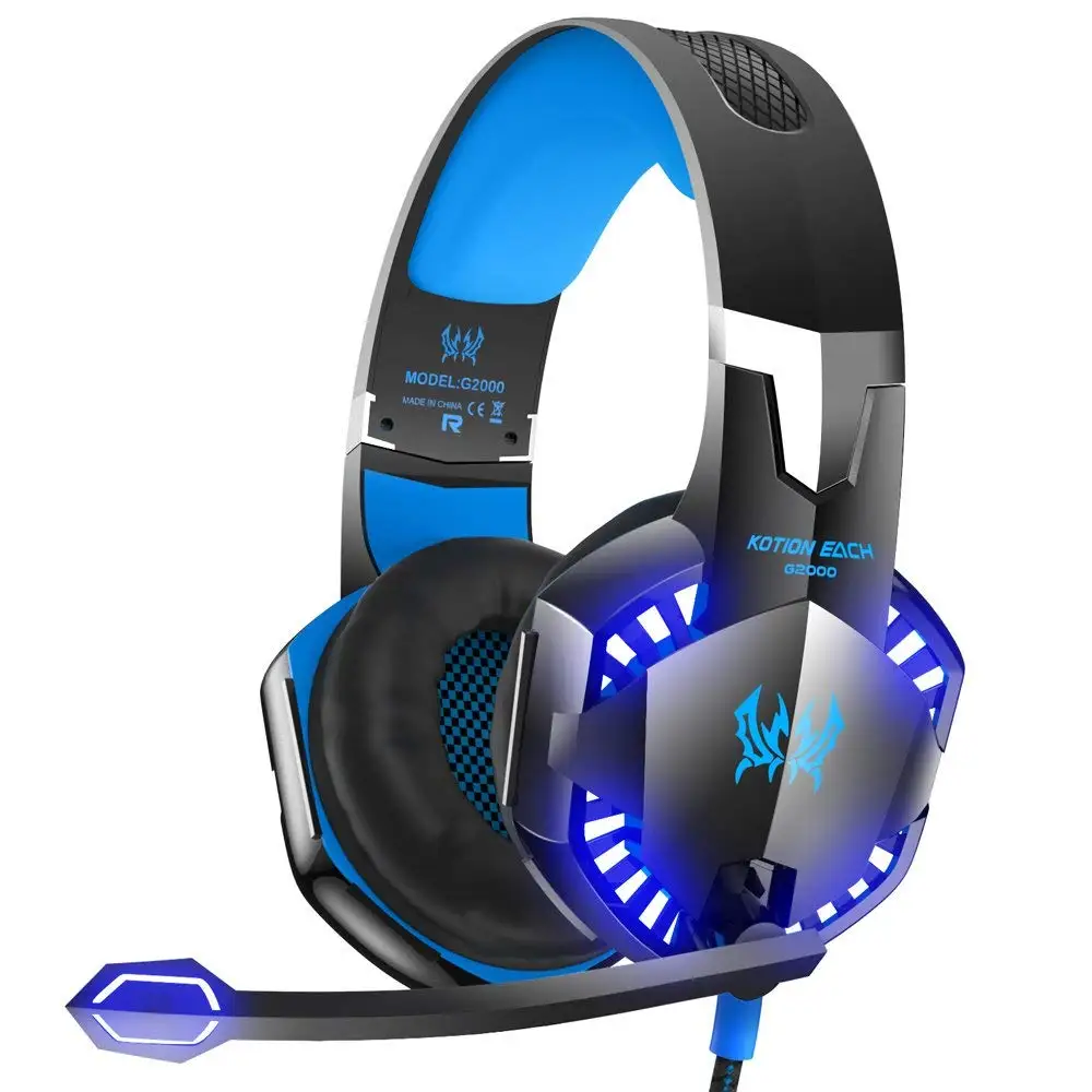 

Pro Gaming Headset for PS4 PC Xbox One Stereo Surround Sound Over Ear Noise Cancelling Headphone earphone with Mic LED Light