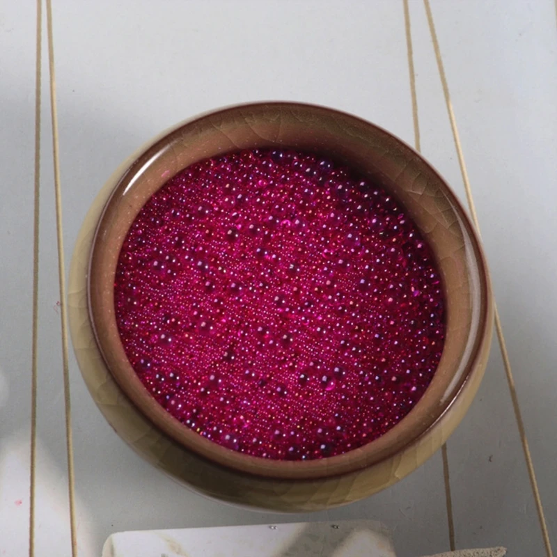 

18 Colors 0.4-3mm Mini Bubble Balls Crystal Glass Beads UV Resin Mold Filling 3D Nail DIY Art Decorations