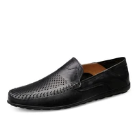 spring summer mens shoes leather mens loafers italian lightweight breathable moccasins slip on boat casual shoes 38 47