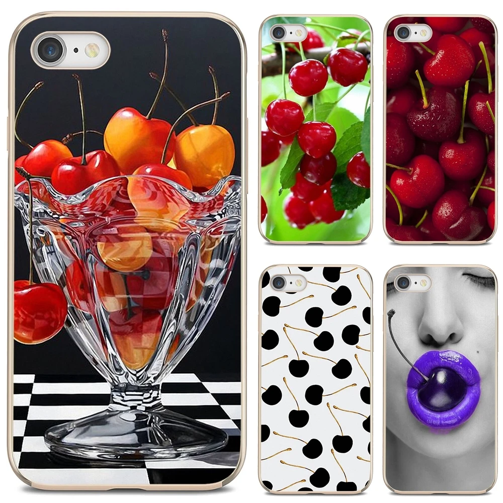 

For iPhone 10 11 12 13 Mini Pro 4S 5S SE 5C 6 6S 7 8 X XR XS Plus Max 2020 Soft Skin Case Creative Cherries Pitters Fruit Cherry