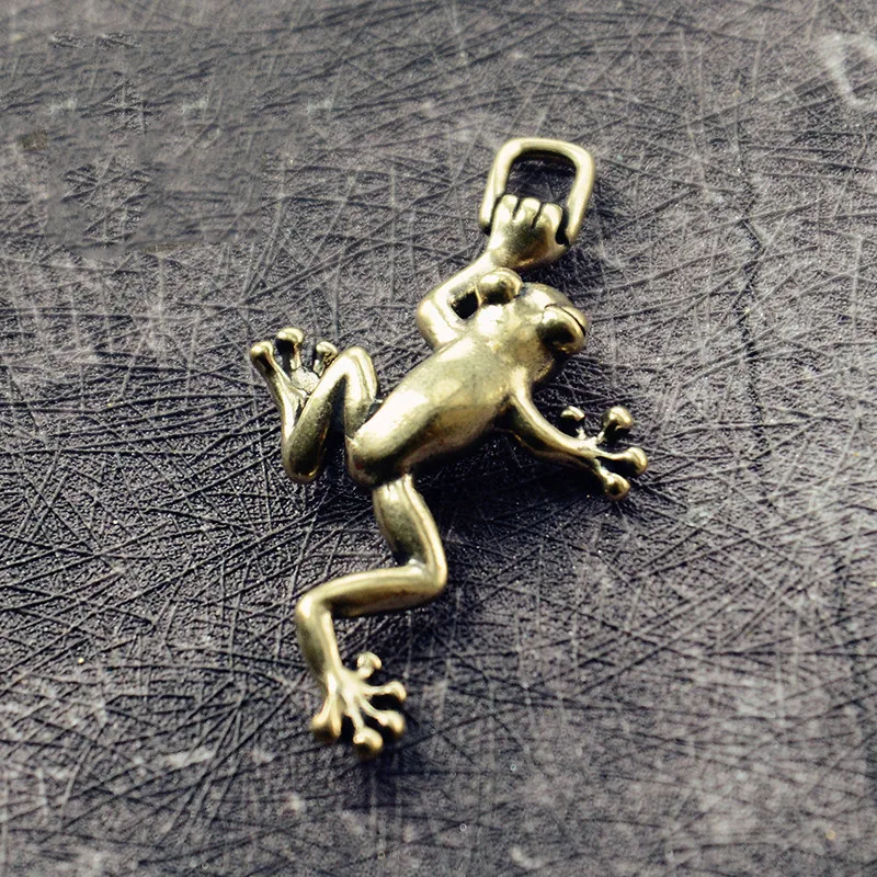 Новинка карманные фигурки мини из чистой меди лягушек латуни lucky Статуэтка