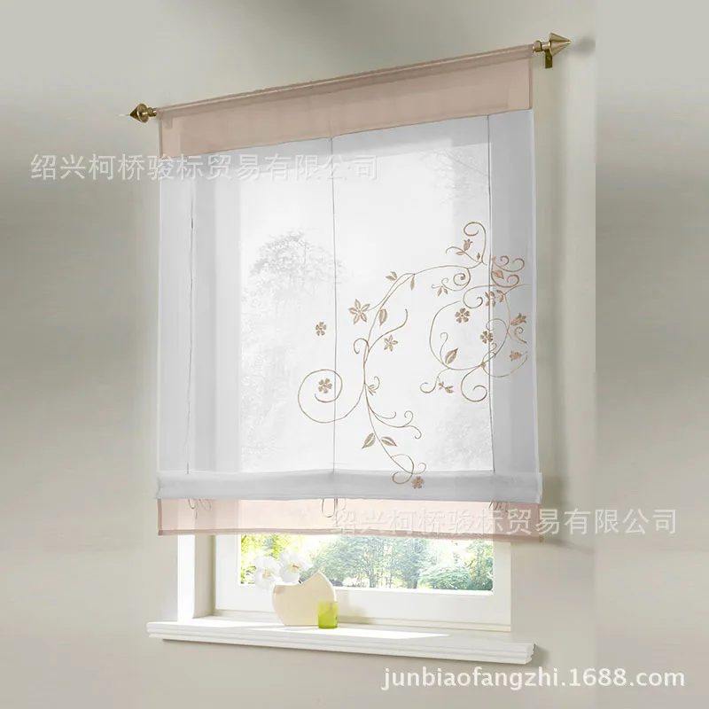 Европейский Римский занавес вышитый в рустикальном стиле жалюзи для кухни