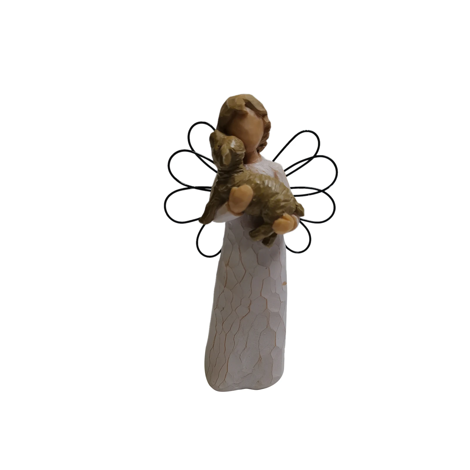 

Настольное украшение, декоративные украшения из смолы с мультяшным ангелом для дома и офиса, белый цвет