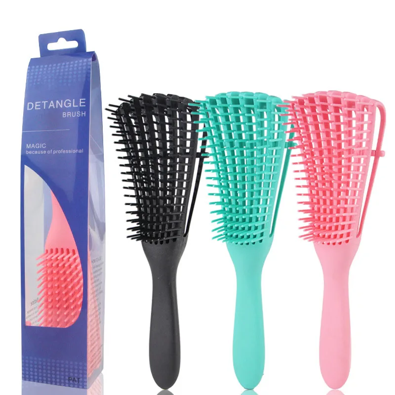 Detangling Щетка для волос 4c кудрявые волосы Detangler щетка влажные густые Отрегулируйте