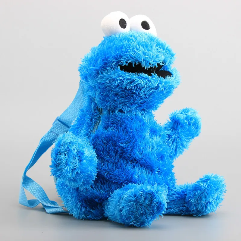 100% Официальный 45 см Улица Сезам Elmo печенье монстр большая птица пушистый рюкзак