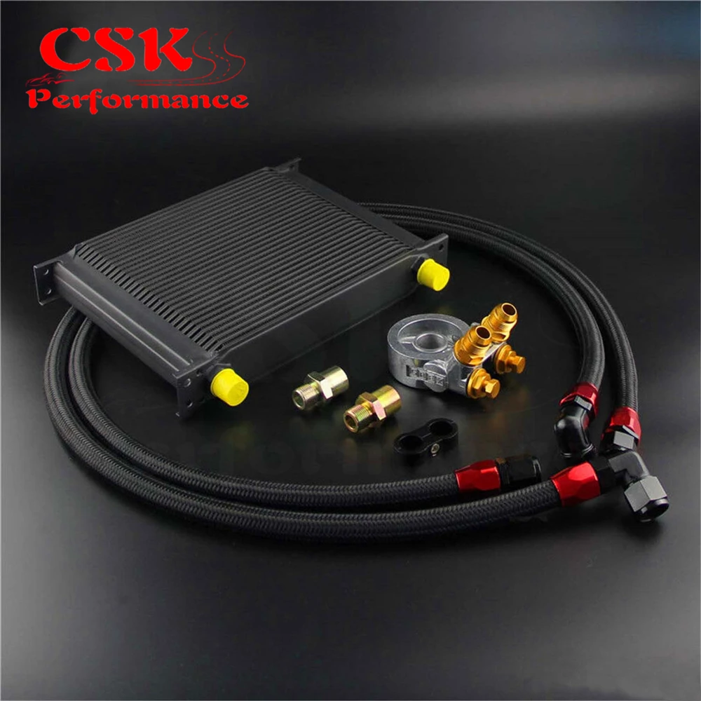 Новый 30 рядный масляный радиатор двигателя с термостатом 80 градусов + комплект