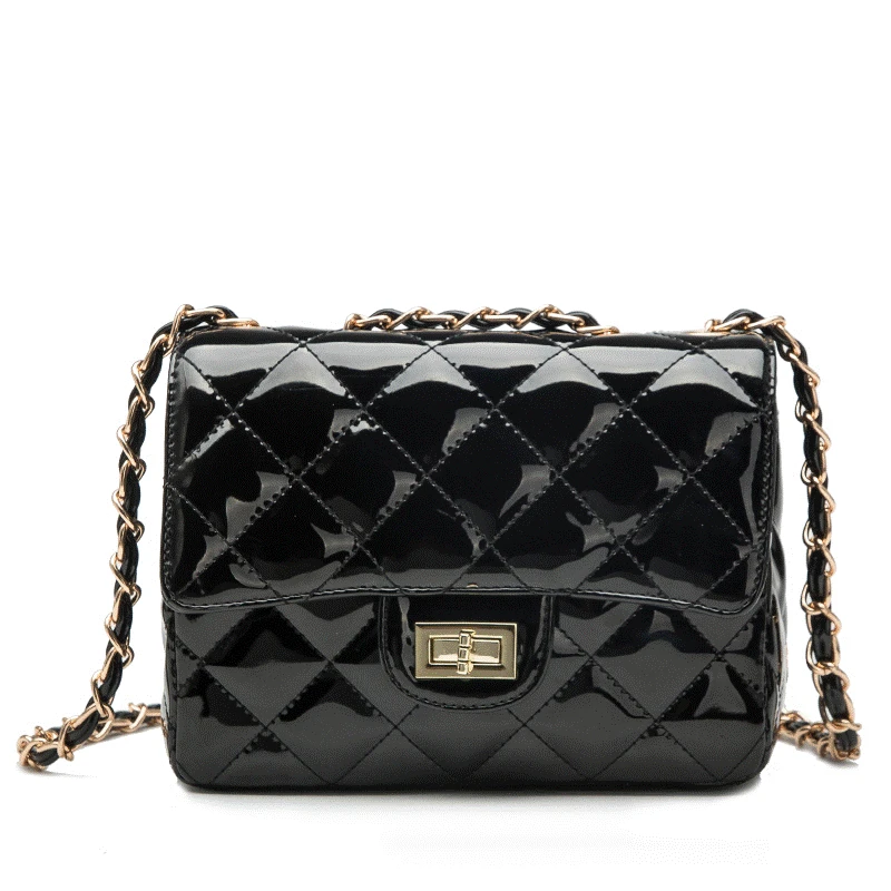 Manufacturers Direct Selling 2019 New Style WOMEN'S Shoulder Bag Fashion Patent Leather Korean-style |