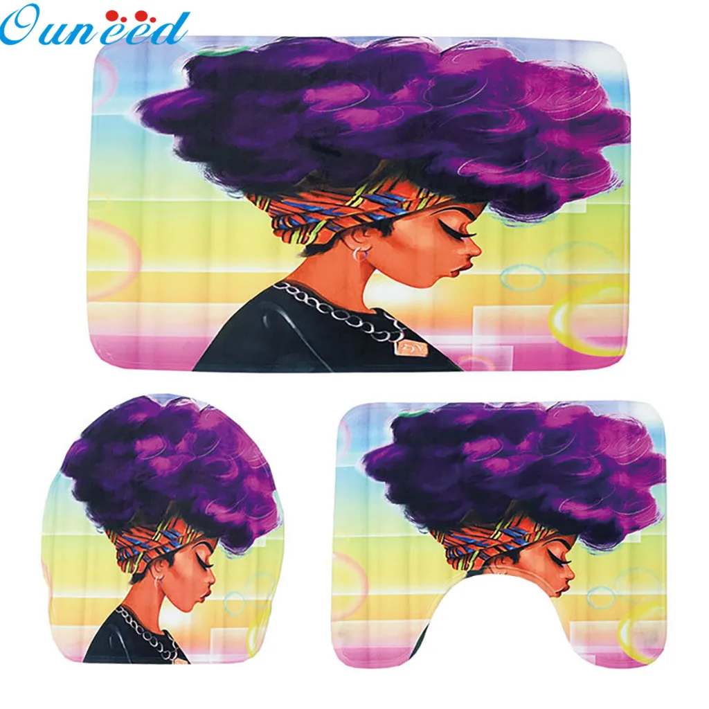 Ouneed 3 шт./компл. экзотические Противоскользящие коврики для ванной комнаты с