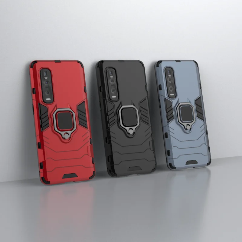 

Armor Phone Case For Oppo A92S Reno 4Z 5G ACE 2 Find X2 Realme 6 3 Pro X50 A8 A31 X3 Super Zoom A91 F15 Lite K7 Neo Metal Cover
