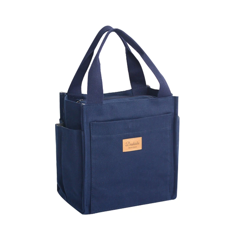 Japanese-Style Simple Canvas Lunch Box Bag Lunch Bag Mummy Bag Student Information Bag Handbag Multi-Functional Hand Cloth