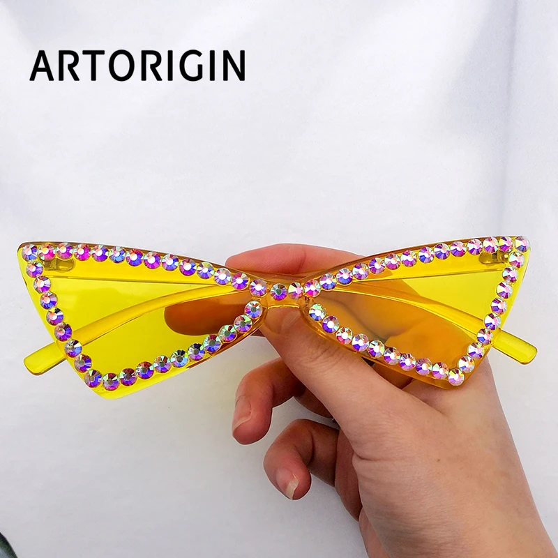 

Cat Eye Sunglasses Women Rimless Vintage Rhinestone Sun Glasses New Retro Fashion Luxury Sunglasses Female Lady UV400 Oculos