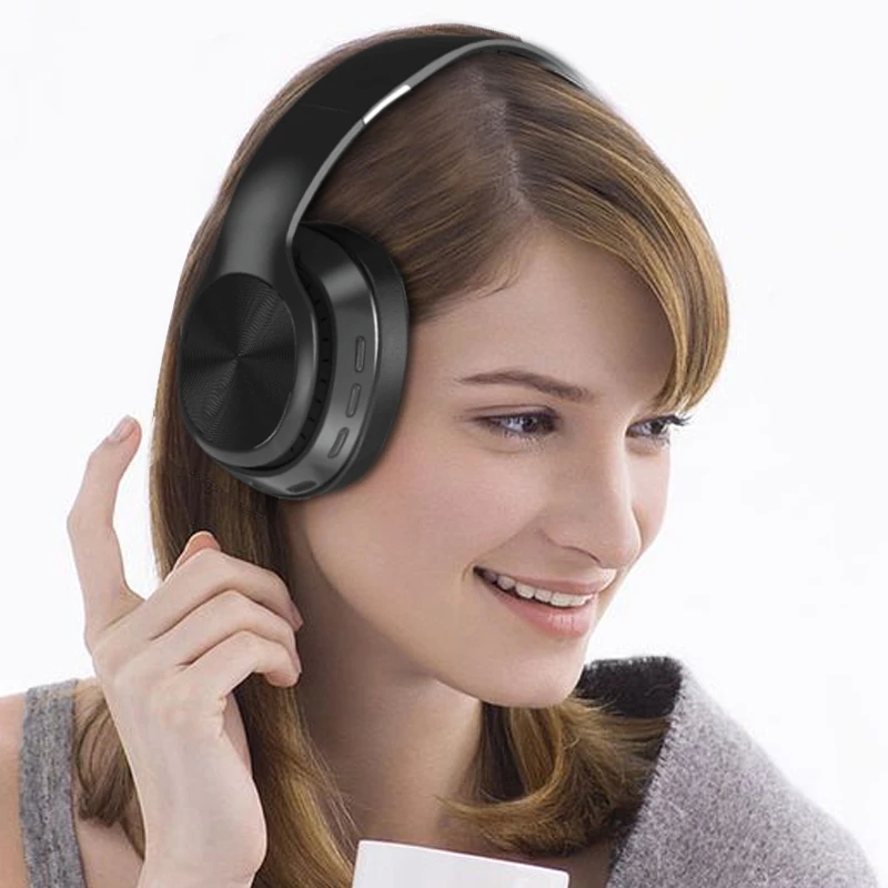 wireless headset with Bluetooth , foldable audio device, stereo and microphone for phone and PC enlarge