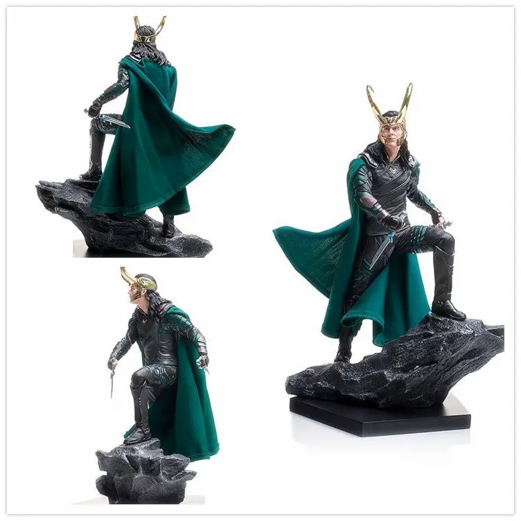 

Disney Marvel Avengers Anime 25cm Action Figure Loki Figurine Model Ragnarok Battle Scene 1/10 PVC Figures Toys Gifts