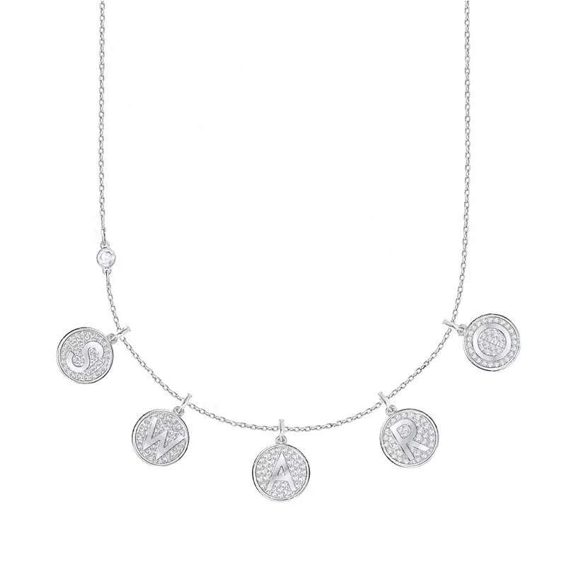 Классическое модное ожерелье с английской буквой 26 простая индивидуальная