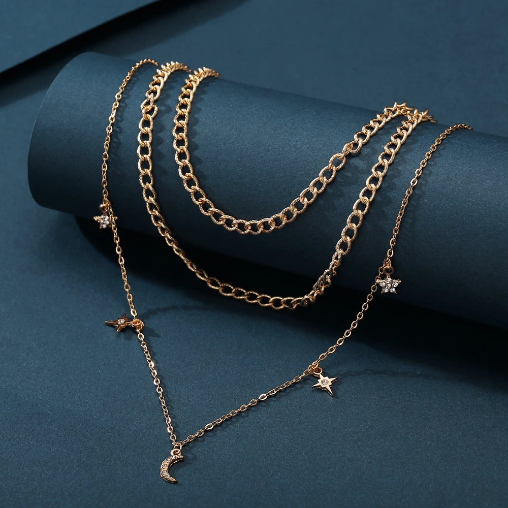 Женское многослойное ожерелье-чокер IF ME винтажное ожерелье золотого цвета с