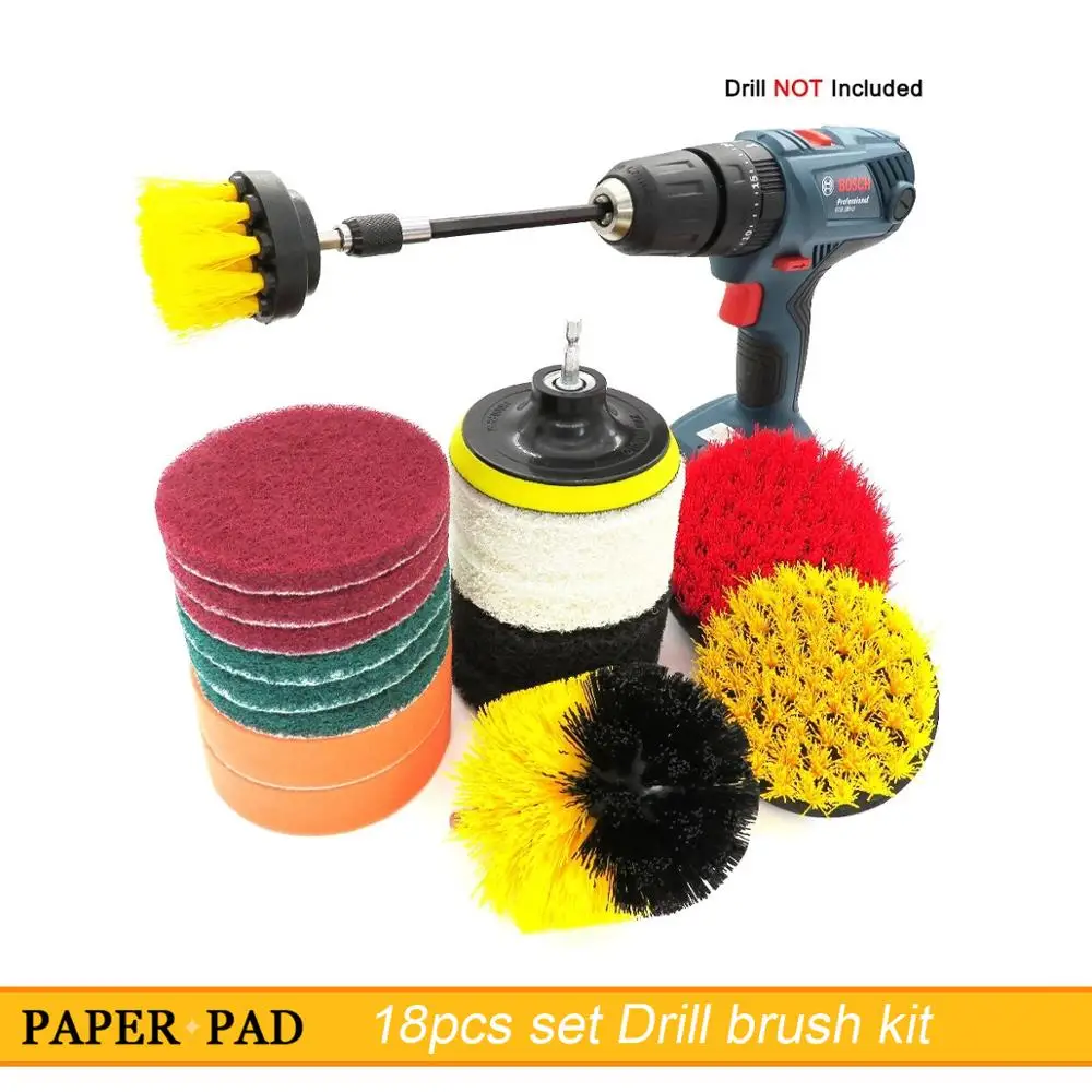 Набор насадок для дрели 18 шт. в наборе ванной комнаты душа плитки и решетки