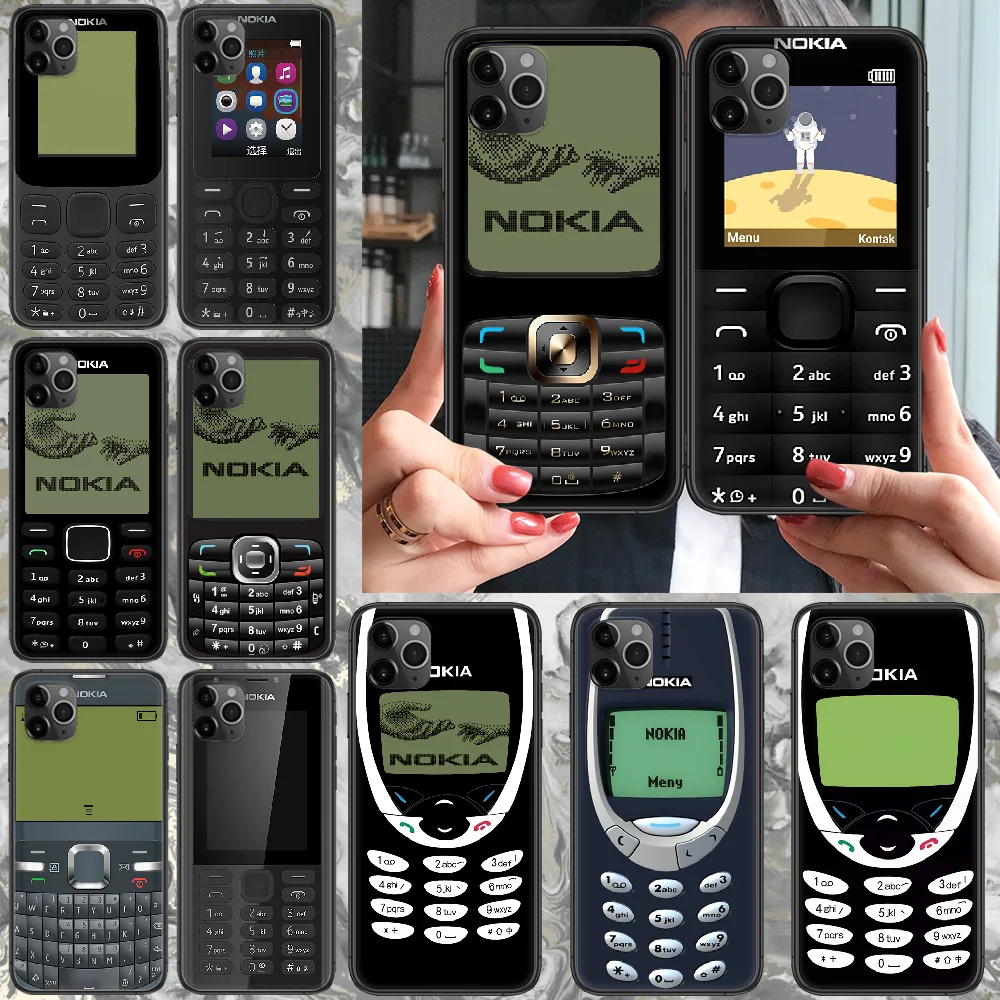 Забавный чехол для телефона Nokia iphone 4 4s 5 5S SE 5C 6 6S 7 8 plus X XS XR 11 PRO MAX 2020 черный бампер
