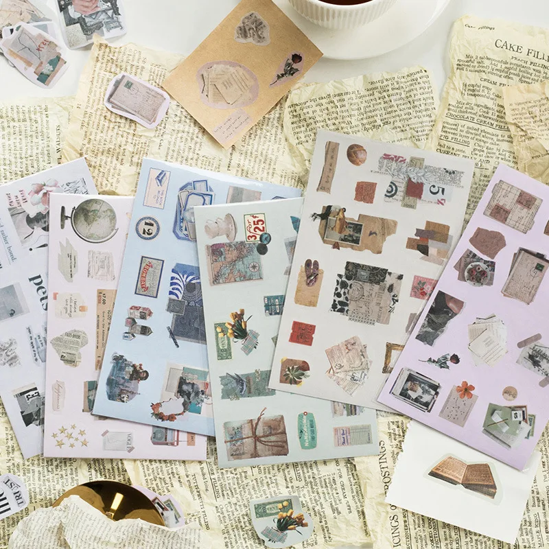 Дневник Винтаж эстетическое Стикеры пуля журнал Сделай Сам Скрапбукинг