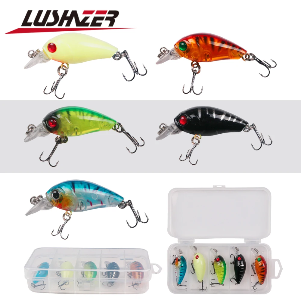 5 шт./лот LUSHAZER crankbait гольян рыболовные приманки приманка 3 8 г для ловли карпа