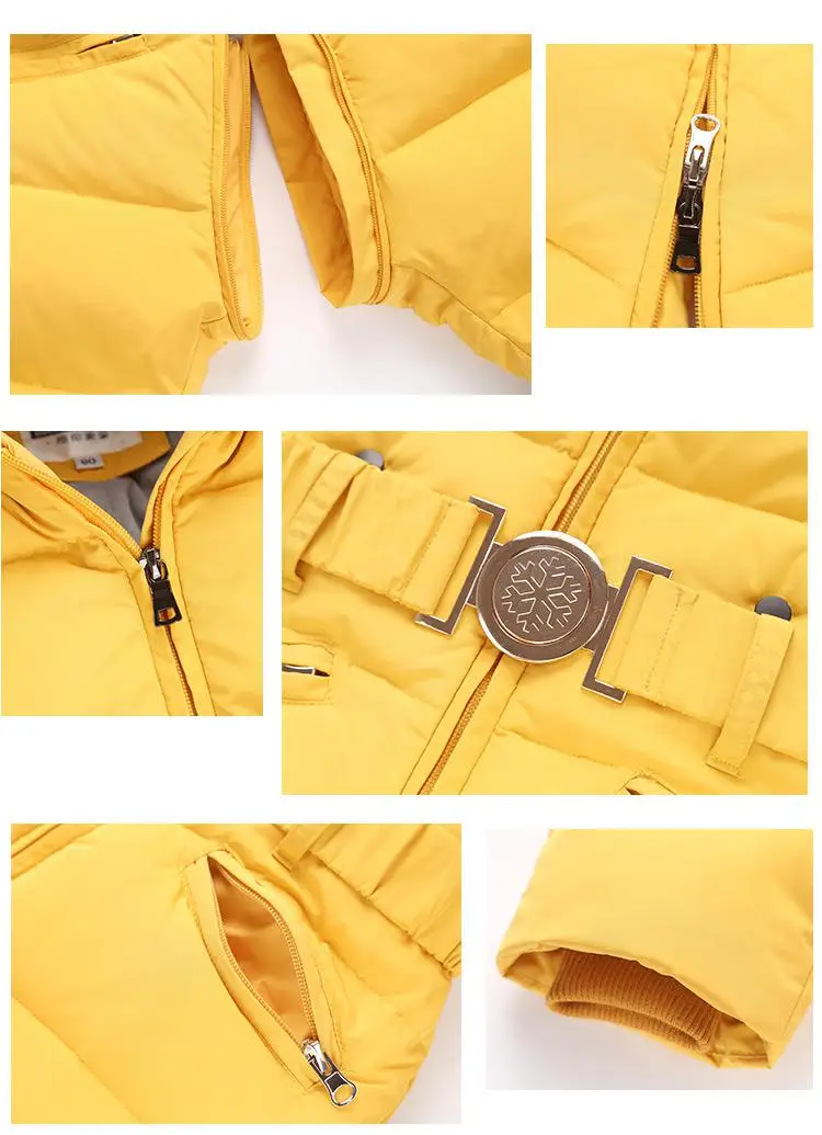 803 Russia Winter Thicken Rompers Snowsuit Baby Boys$Girls Warm Hoodie Clothes Girls Duck Down girls winter Jacket Jumpsuit | Детская
