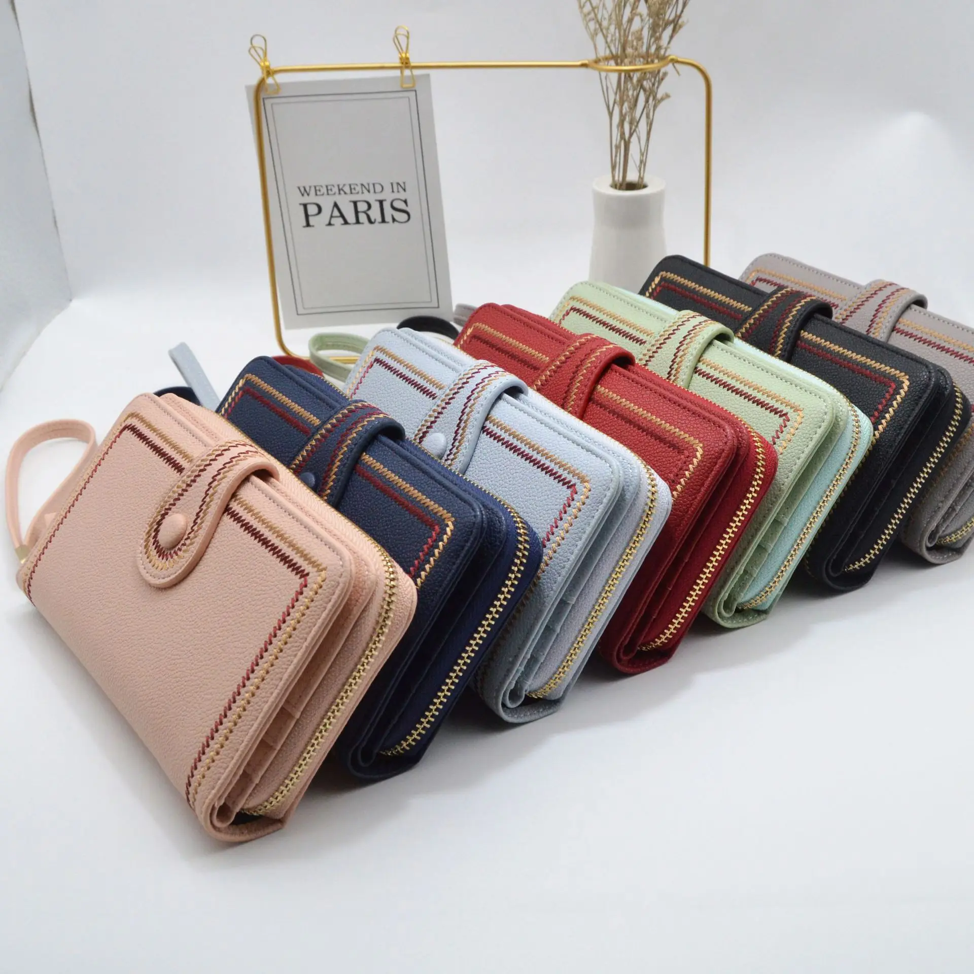 

Female Zipper Leather Ladies Holder Woman Purse Long Wallets Women's 2020