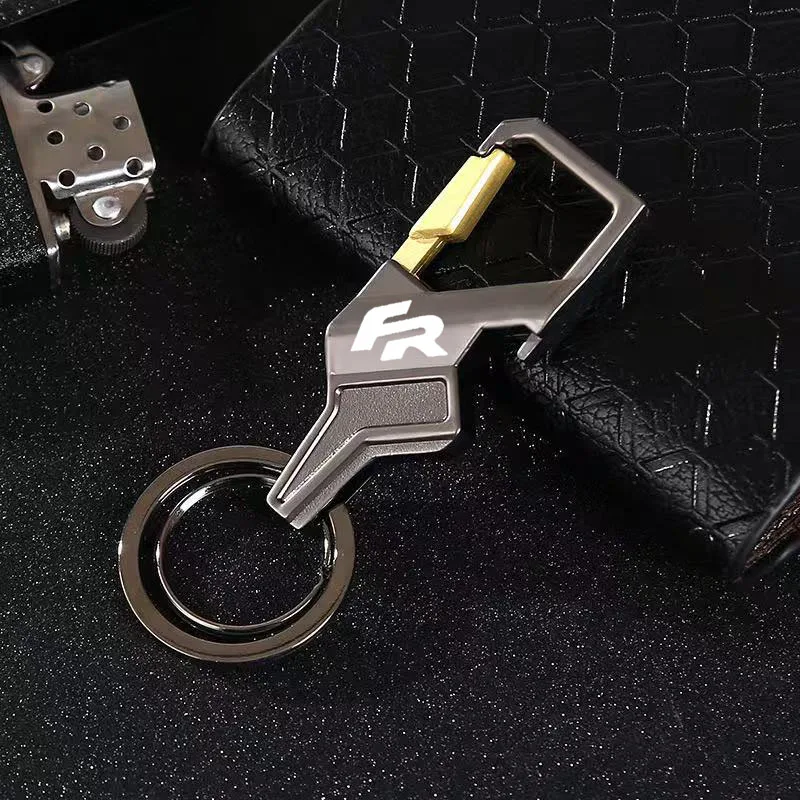

new metal Keychain Buckle Waist Car KeyChain For SEAT FR Ateca Leon Zinc Alloy Universal keyring Car fashion Keychain Accessorie