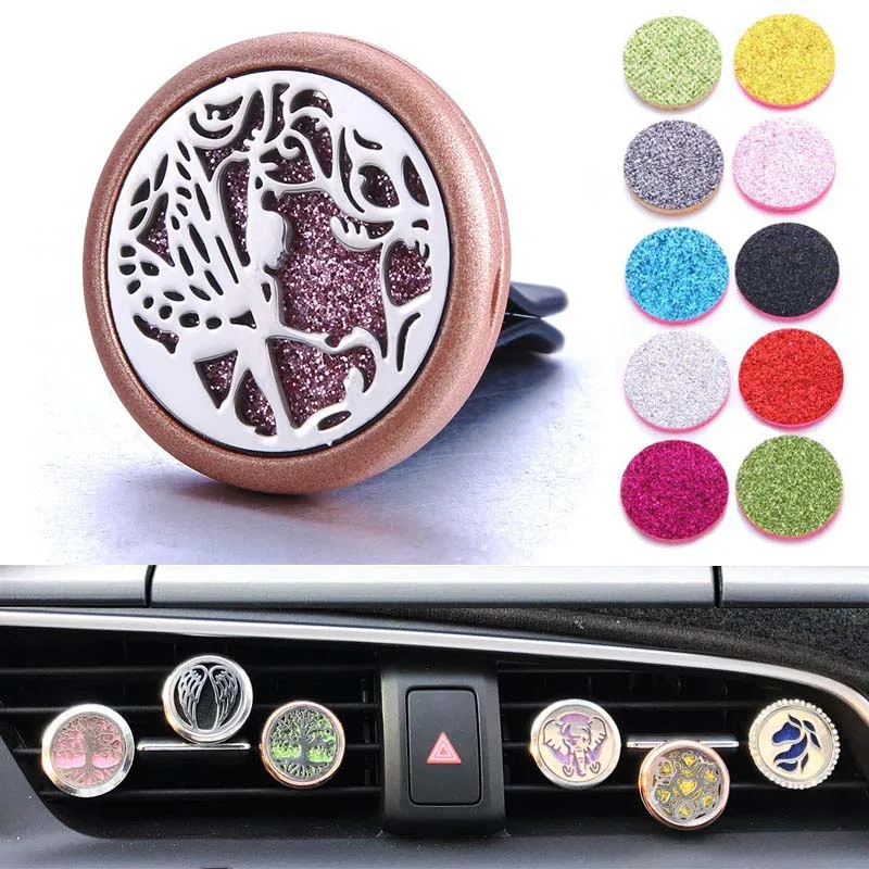 

New gold Flower fairy flower Aromatherapy Lockets Pendants Essential Oil Perfume Aroma Diffuser Necklace Car Air Freshener