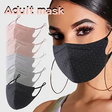 Adult Polka Dot Print Face Mask Washable Safet Protect Haze Adjustable mask Woman Cosplay Earloop Bandage Facemask mascarillas
