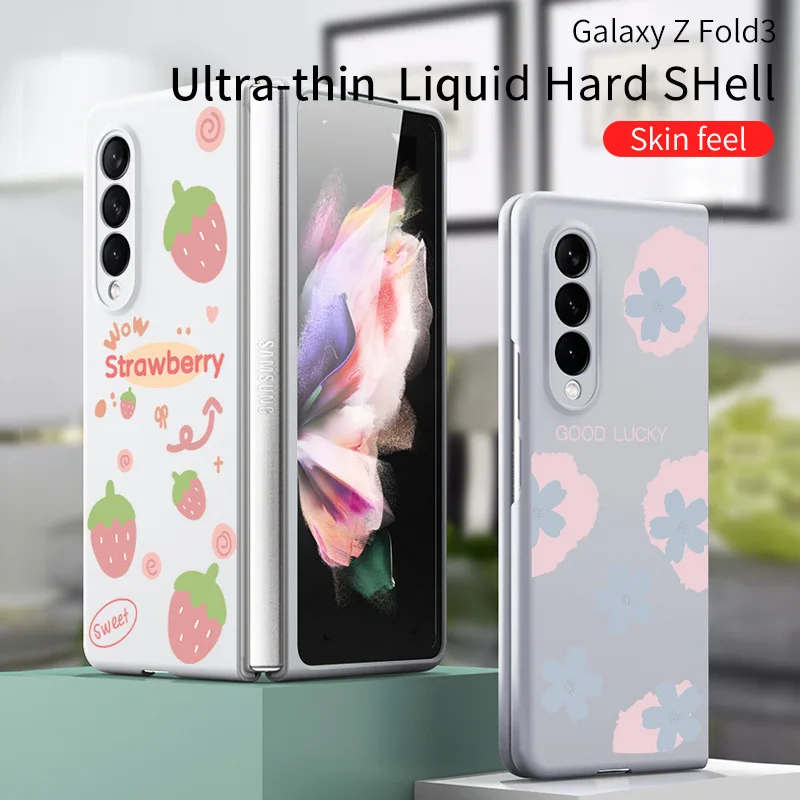 

Ультратонкий противоударный чехол из жидкого силикона для Samsung Z Fold 3