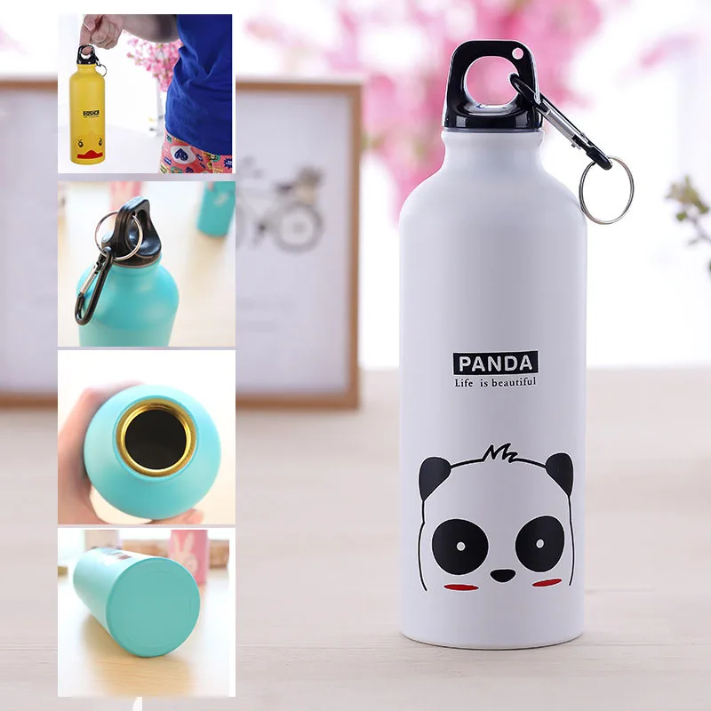 500 мл симпатичная портативная бутылка для воды с животными питьевой кофе чая