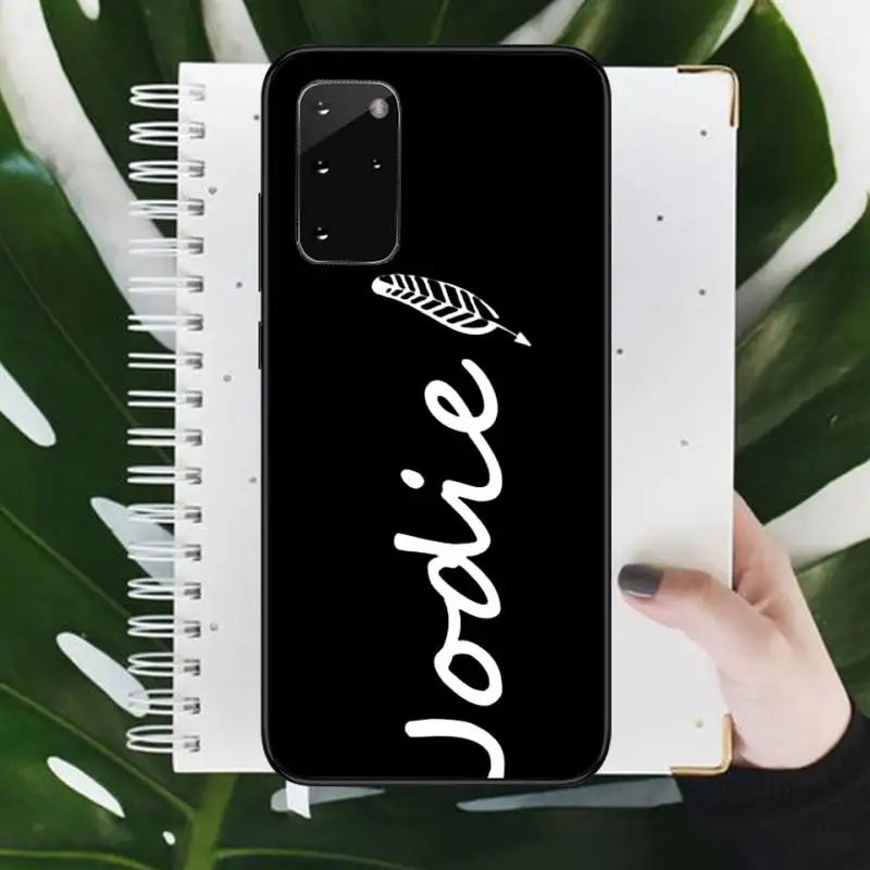 

Fashion initials black Phone Case For Samsung galaxy S 7 8 9 10 20 edge A 6 10 20 30 50 51 70 note 10 plus