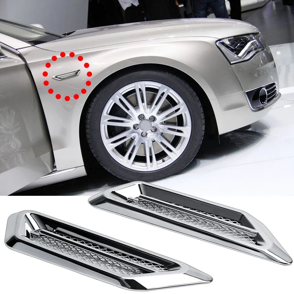 2 шт. 3D автомобиль поддельные воздуховыпускное отверстие капюшон боковых