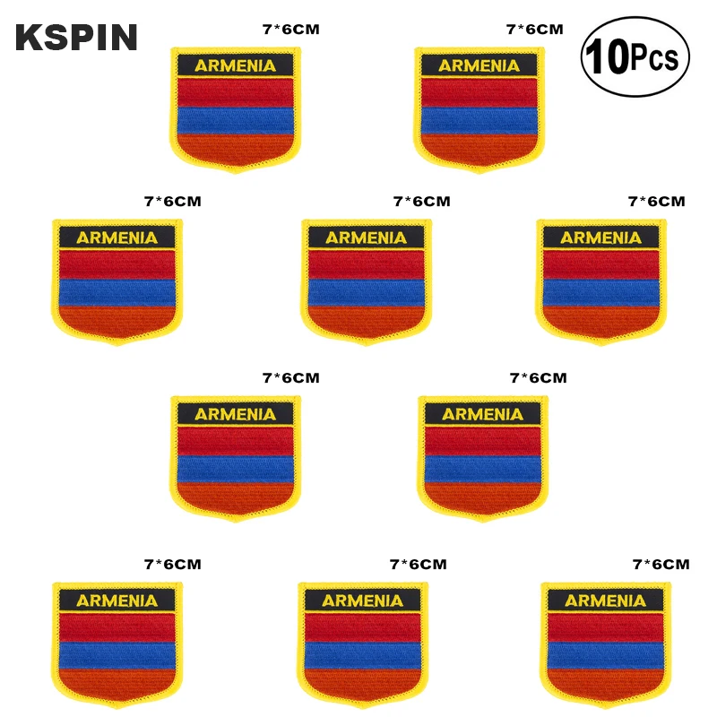 Нашивки с вышивкой Флаг Армении термоклейкие нашивки на пилу аппликации для