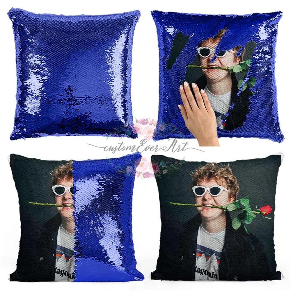 Льюис Капальди розовая Подушка с блестками наволочка двухцветная подарок для