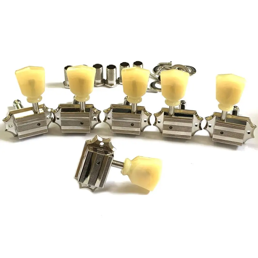 Один набор 3R 3L винтажная Роскошная гитара машинные головки тюнеры из никеля