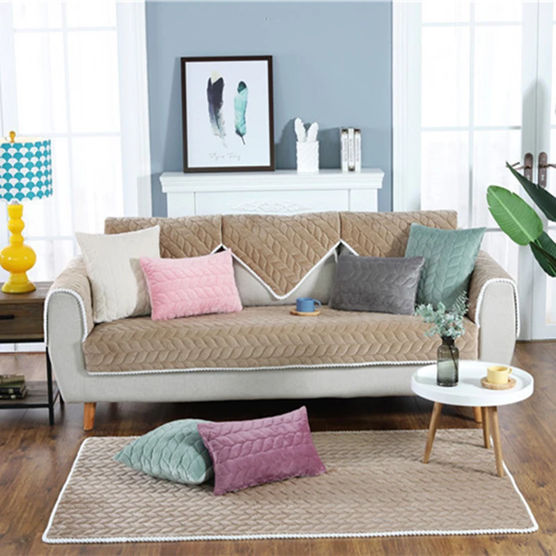 Утолщенная Полиэфирная/хлопковая Крышка для дивана эластичная