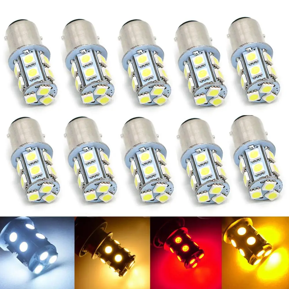 1156 BA15S P21W 13Led 5050 Автомобильные светодиодные лампы сигнала поворота Стоп сигнал