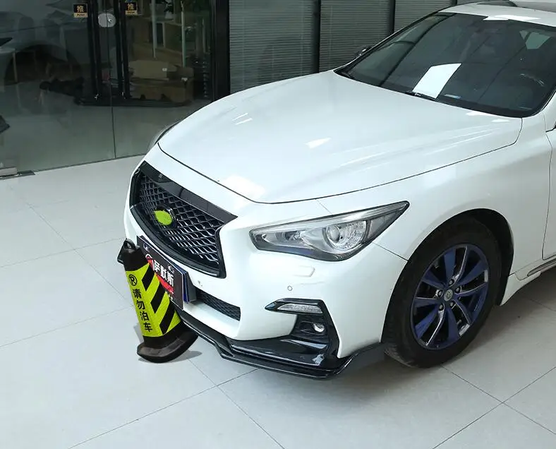 High quality 3Pcs/1set ABS /Carbon Fiber Car Bumper Front Lip Protector Fits For Infiniti Q50 Q50L 2014 2015 2016 2017 | Автомобили и