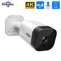 Hiseeu 4K 8MP 5MP 3MP POE IP камера Аудио запись CCTV камера видеонаблюдения Водонепроницаемая IP66 наружная домашняя видео H.265
