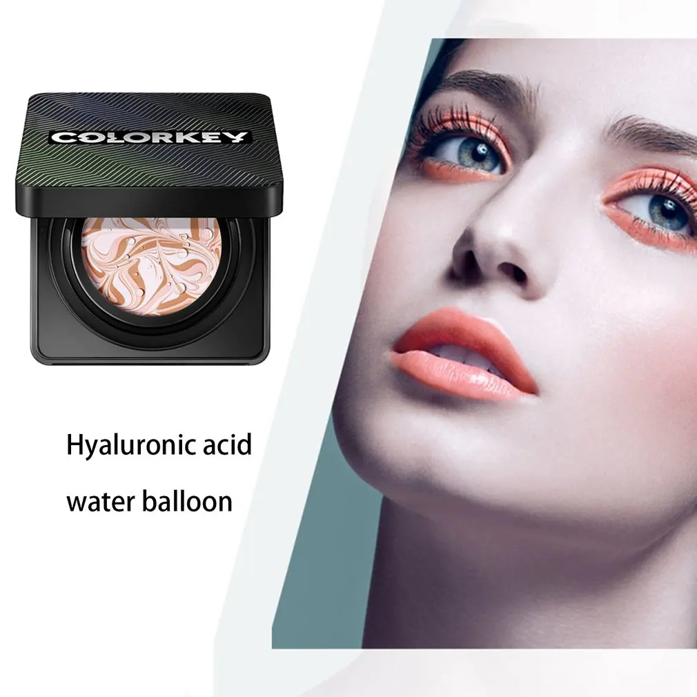 

Hyaluronic Acid Water Drops Air Cushion Powder Liquid Cream Lasting Concealer Female Moisturizing Cream Cosmetics