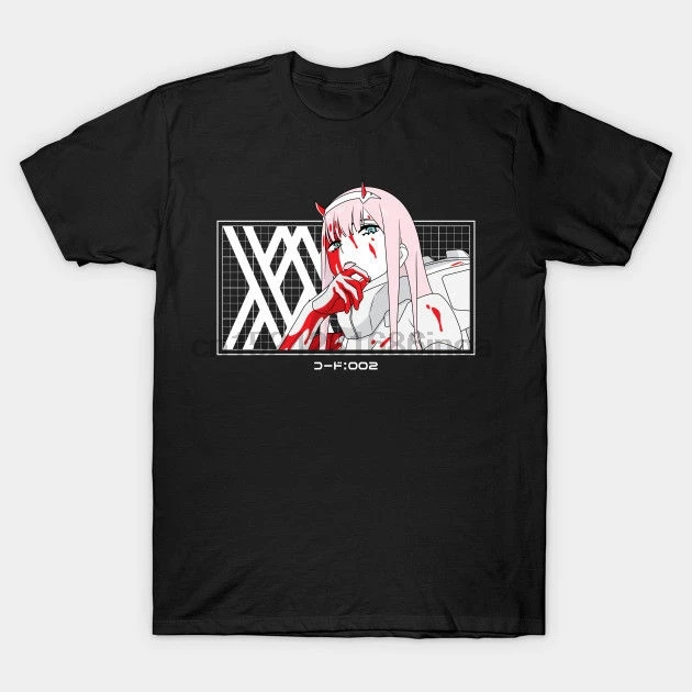 Футболка с надписью Bloody Zero Two Darling in the Franxx футболки на заказ дизайнерские Забавные