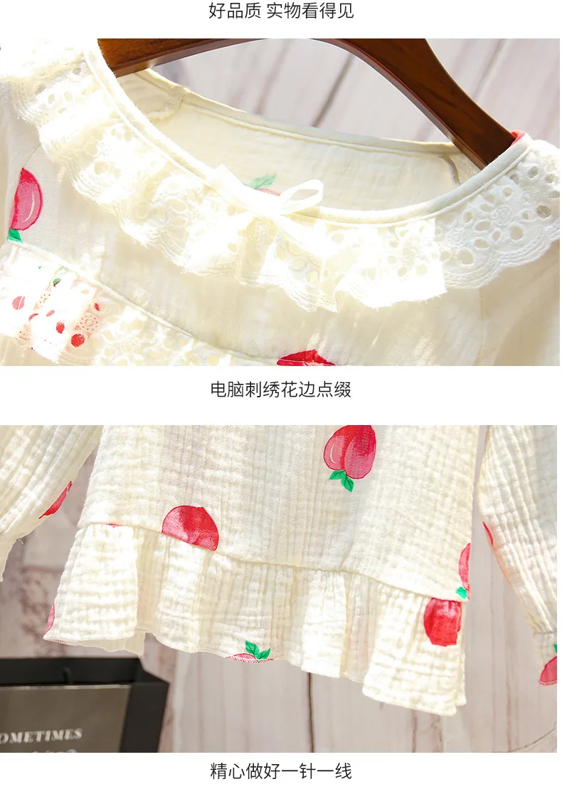 Детские пижамы принцессы с принтом новые кружевные лоскутные топы длинными