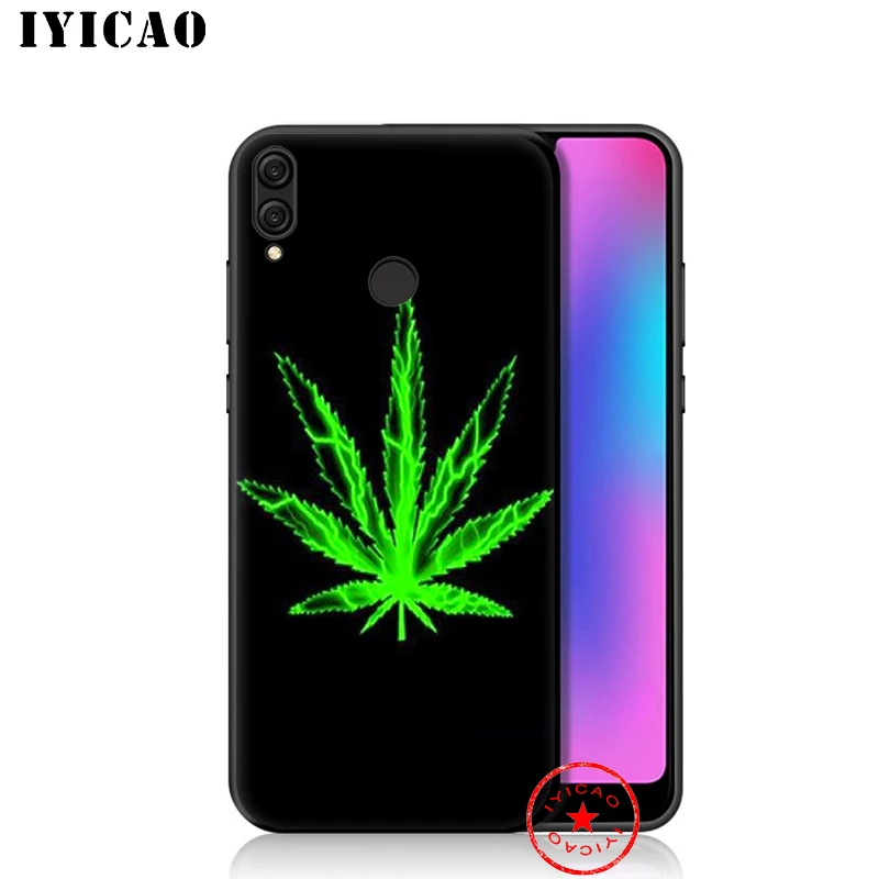 IYICAO Weed Leaf Grass Soft Case for Huawei Honor 20 10 9X 9 8C 8X 8 7X 7C 7A 6A Nova 5i 4 3i 2 2i Lite Pro View Note |