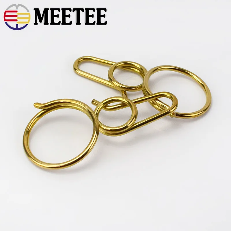 Meetee чистая твердая латунь ранняя крючок Пряжка ручной работы для мужчин и женщин