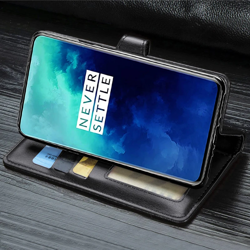 Роскошный кожаный чехол-книжка для Oneplus 7T 7 Pro чехол-кошелек мягкий чехол One plus