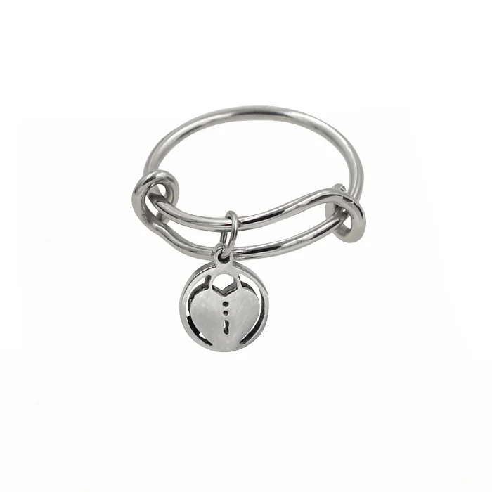 LUXUKISSKIDS винтажное круглое кольцо с сердечком и замочным отверстием 316L кольца из