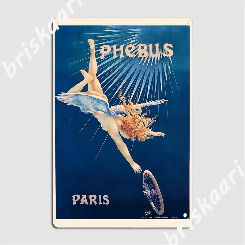 

1898 Phebus Bicycles French Advertising Poster Metal Sign Wall Plaques Club Home Design Tin Sign Poster