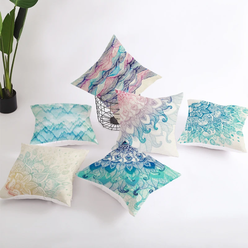 1 шт. декоративная подушка из полиэстера с рисунком мандалы|Наволочки| |